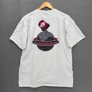 Y2K Independent Truck Company T-Shirt White Build to Grind Graphic Skate Large